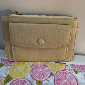 Chic Tan Leather Wristlet